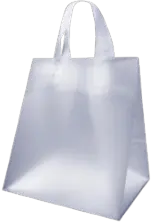 White Wholesale Plastic T-Shirt Shopping Bags - Large